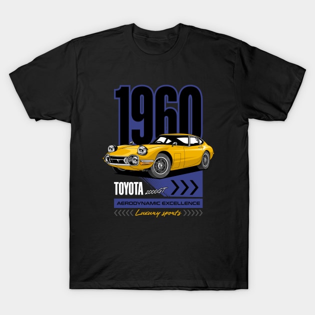 Toyota 2000GT Car T-Shirt by milatees